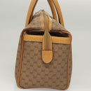 GUCCI Micro GG Supreme Hand Bag PVC Beige Gold Auth BA1192-4