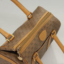 GUCCI Micro GG Supreme Hand Bag PVC Beige Gold Auth BA1192-6