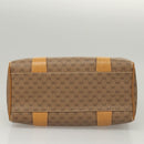 GUCCI Micro GG Supreme Hand Bag PVC Beige Gold Auth BA1192-5