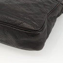 GUCCI GG Canvas Guccissima Shoulder Bag Leather Black Gold 201448 Auth BA11920-10