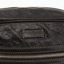 GUCCI GG Canvas Guccissima Shoulder Bag Leather Black Gold 201448 Auth BA11920-15