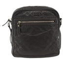 GUCCI GG Canvas Guccissima Shoulder Bag Leather Black Gold 201448 Auth BA11920-2