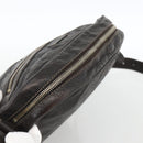 GUCCI GG Canvas Guccissima Shoulder Bag Leather Black Gold 201448 Auth BA11920-6