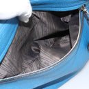 Salvatore Ferragamo Gancini Sofia Hand Bag Leather 2way Blue Silver Auth BA11921-28