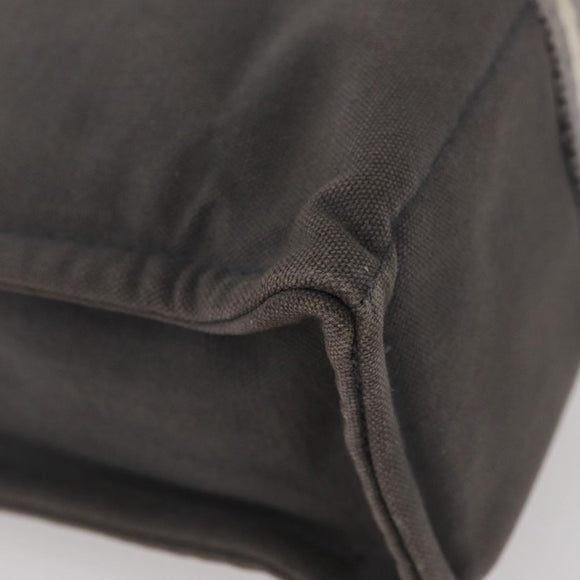 HERMES Fourre Tout PM Tote Bag Canvas Gray Silver Auth BA11923
