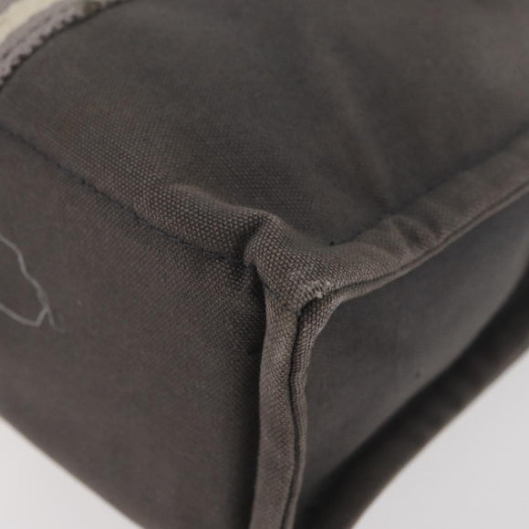 HERMES Fourre Tout PM Tote Bag Canvas Gray Silver Auth BA11923