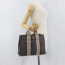 HERMES Fourre Tout PM Tote Bag Canvas Gray Silver Auth BA11923-21