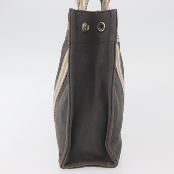HERMES Fourre Tout PM Tote Bag Canvas Gray Silver Auth BA11923
