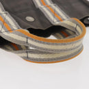 HERMES Fourre Tout PM Tote Bag Canvas Gray Silver Auth BA11923-7