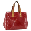 LOUIS VUITTON Vernis Reade PM Hand Bag Pomme D'amour M91990 LV Auth BA11925-1