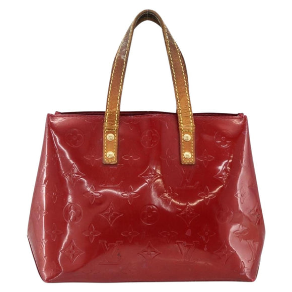 LOUIS VUITTON Vernis Reade PM Hand Bag Pomme D'amour M91990 LV Auth BA11925