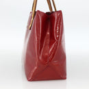 LOUIS VUITTON Vernis Reade PM Hand Bag Pomme D'amour M91990 LV Auth BA11925-4