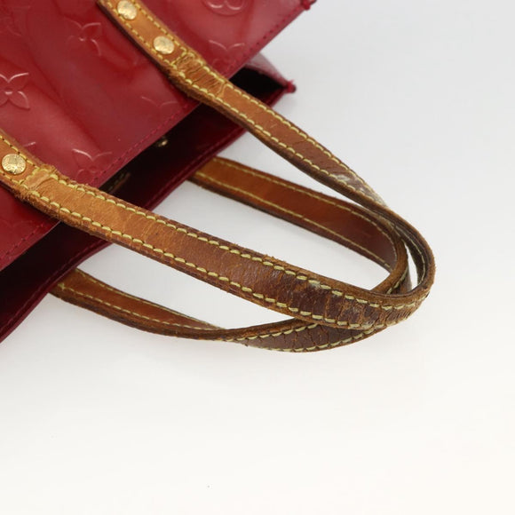 LOUIS VUITTON Vernis Reade PM Hand Bag Pomme D'amour M91990 LV Auth BA11925