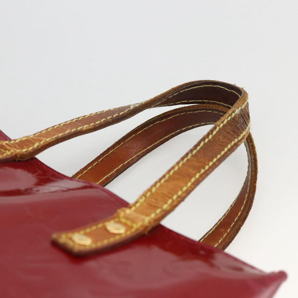 LOUIS VUITTON Vernis Reade PM Hand Bag Pomme D'amour M91990 LV Auth BA11925