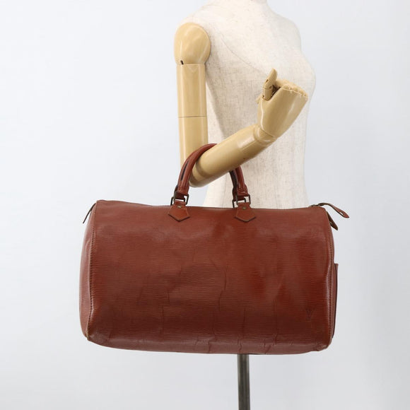 LOUIS VUITTON Epi Speedy 40 Hand Bag Brown Kenya M42983 LV Auth BA11926