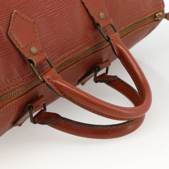 LOUIS VUITTON Epi Speedy 40 Hand Bag Brown Kenya M42983 LV Auth BA11926