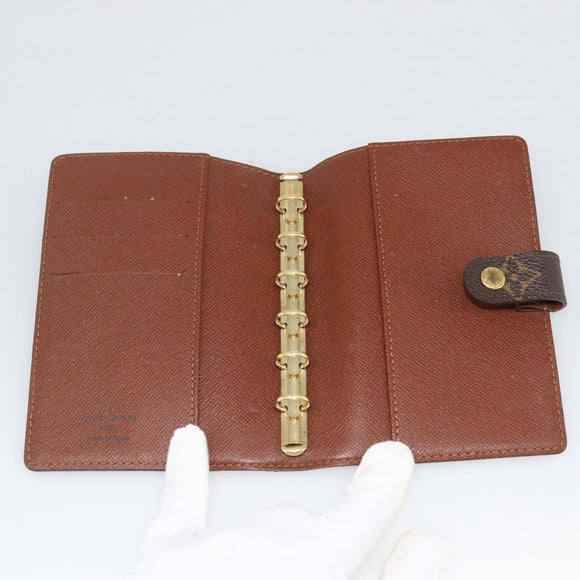 LOUIS VUITTON Monogram Agenda PM Day Planner Cover R20005 LV Auth BA11927