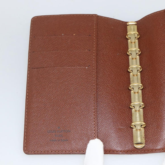 LOUIS VUITTON Monogram Agenda PM Day Planner Cover R20005 LV Auth BA11927