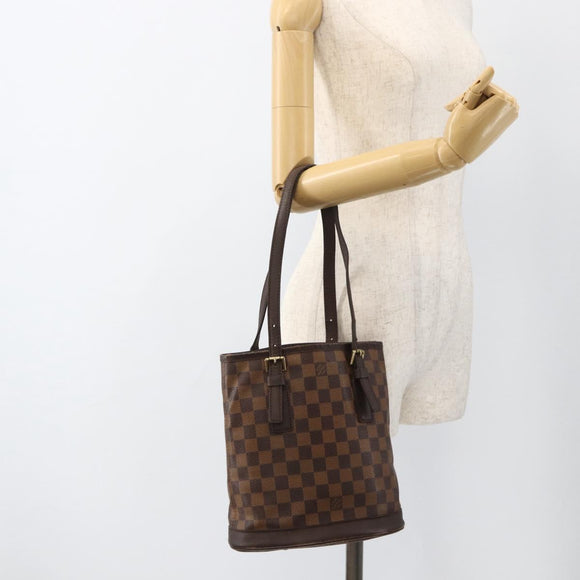 LOUIS VUITTON Damier Ebene Marais Shoulder Bag N42240 LV Auth BA11935