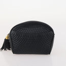 BALLY Shoulder Bag Leather 2 Set Black Auth BA11938-10