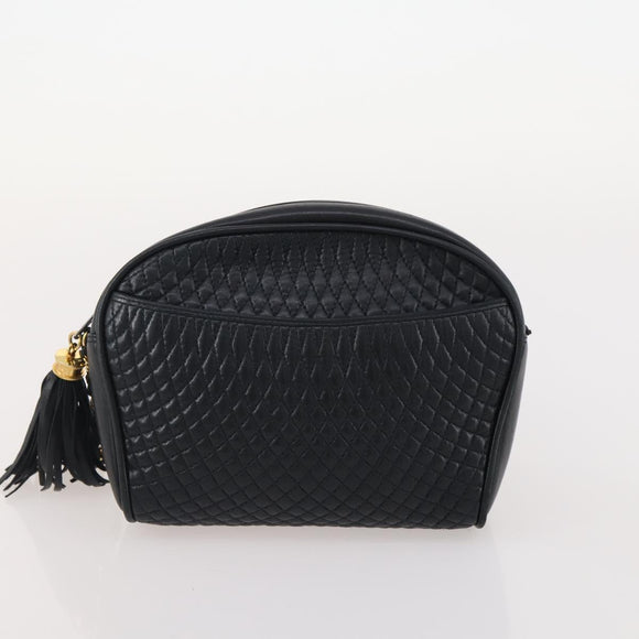 BALLY Shoulder Bag Leather 2 Set Black Auth BA11938
