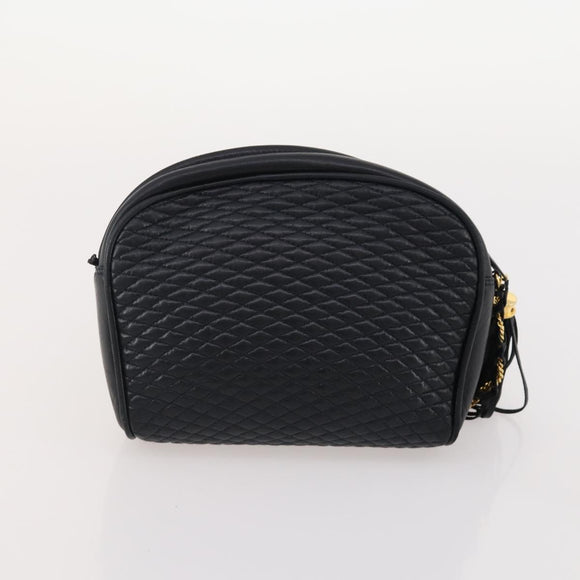 BALLY Shoulder Bag Leather 2 Set Black Auth BA11938