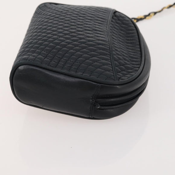 BALLY Shoulder Bag Leather 2 Set Black Auth BA11938