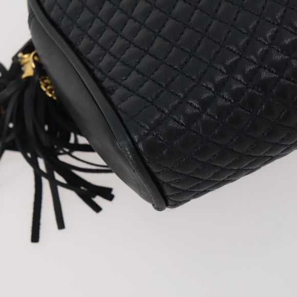 BALLY Shoulder Bag Leather 2 Set Black Auth BA11938