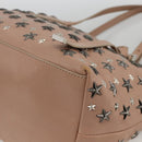 Jimmy Choo Tote Bag Leather Pink Silver Auth BA11939-14