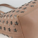 Jimmy Choo Tote Bag Leather Pink Silver Auth BA11939-15