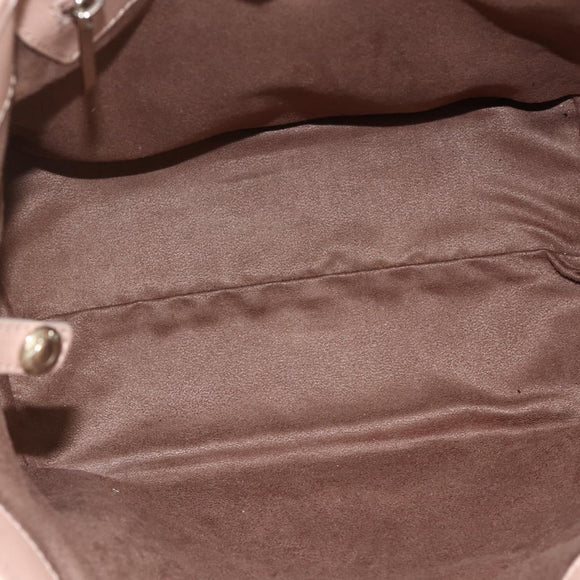 Jimmy Choo Tote Bag Leather Pink Silver Auth BA11939