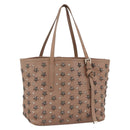 Jimmy Choo Tote Bag Leather Pink Silver Auth BA11939-1