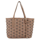 Jimmy Choo Tote Bag Leather Pink Silver Auth BA11939-13