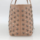 Jimmy Choo Tote Bag Leather Pink Silver Auth BA11939-3