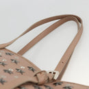 Jimmy Choo Tote Bag Leather Pink Silver Auth BA11939-8