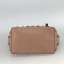 Jimmy Choo Tote Bag Leather Pink Silver Auth BA11939-5