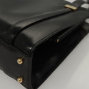 GUCCI Shoulder Bag Leather Black Gold 007 2046 0268 Auth BA1194-15