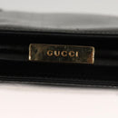 GUCCI Shoulder Bag Leather Black Gold 007 2046 0268 Auth BA1194-9
