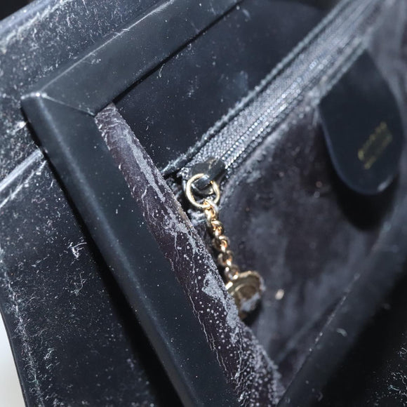 GUCCI Shoulder Bag Leather Black Gold 007 2046 0268 Auth BA1194