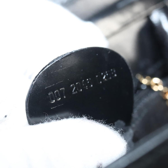 GUCCI Shoulder Bag Leather Black Gold 007 2046 0268 Auth BA1194