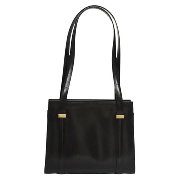 GUCCI Shoulder Bag Leather Black Gold 007 2046 0268 Auth BA1194 - 0