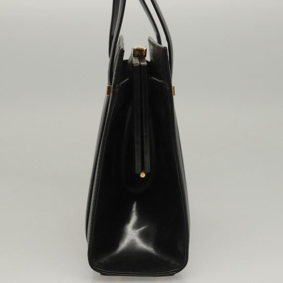 GUCCI Shoulder Bag Leather Black Gold 007 2046 0268 Auth BA1194