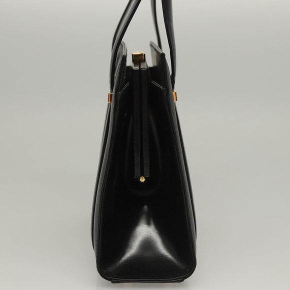 GUCCI Shoulder Bag Leather Black Gold 007 2046 0268 Auth BA1194