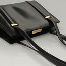 GUCCI Shoulder Bag Leather Black Gold 007 2046 0268 Auth BA1194-6