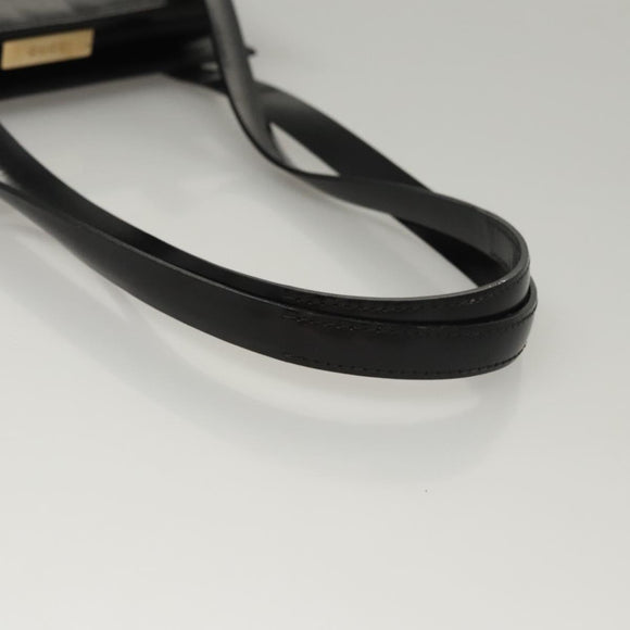 GUCCI Shoulder Bag Leather Black Gold 007 2046 0268 Auth BA1194