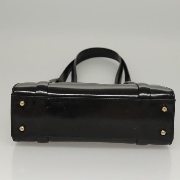 GUCCI Shoulder Bag Leather Black Gold 007 2046 0268 Auth BA1194