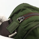 PRADA Shoulder Bag Nylon Green Silver Auth BA11940-18