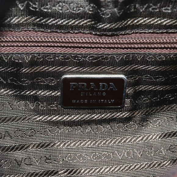 PRADA Shoulder Bag Nylon Green Silver Auth BA11940