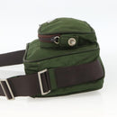 PRADA Shoulder Bag Nylon Green Silver Auth BA11940-3