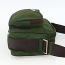 PRADA Shoulder Bag Nylon Green Silver Auth BA11940-4